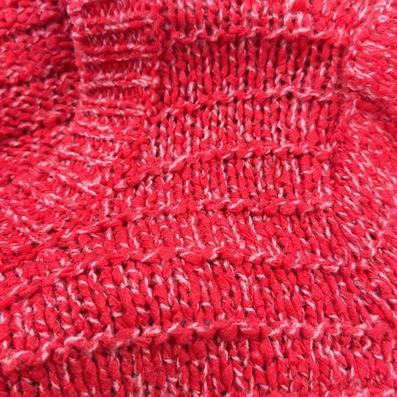 Joie more red Cropped Puff sleeve Variegated Knit Sweater S Worn Once - Picture 8 of 9